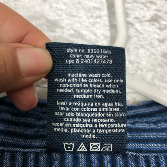 Faded Glory BLUE STRIPED DRESS w/belt - Picture 4 of 8